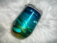 12oz Stemless wine glass Marble Beach (Ready to Ship)